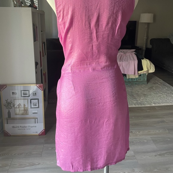 COPY - Unique 21 Pink Satin Mini Dress - Picture 7 of 10